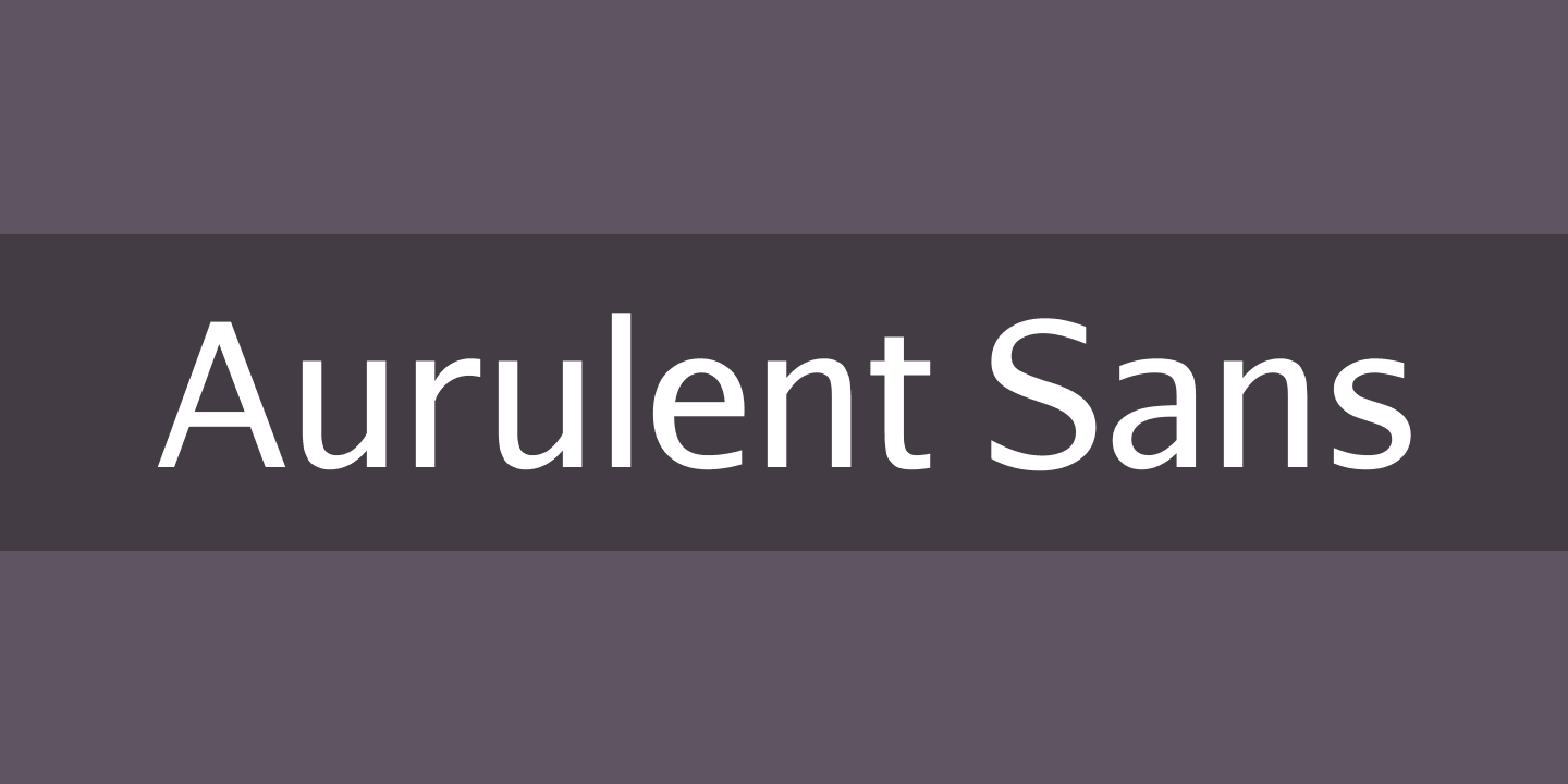 Шрифт Aurulent Sans
